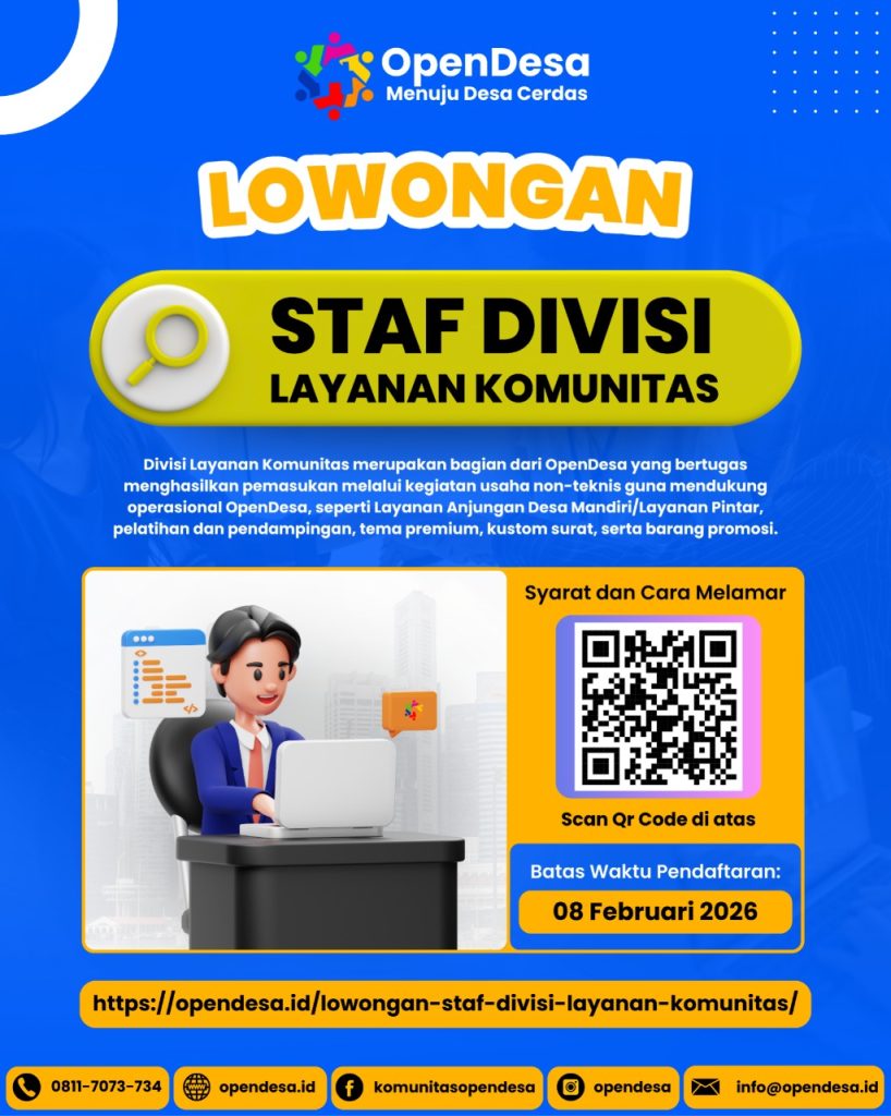 Lowongan Staf Divisi Layanan Komunitas